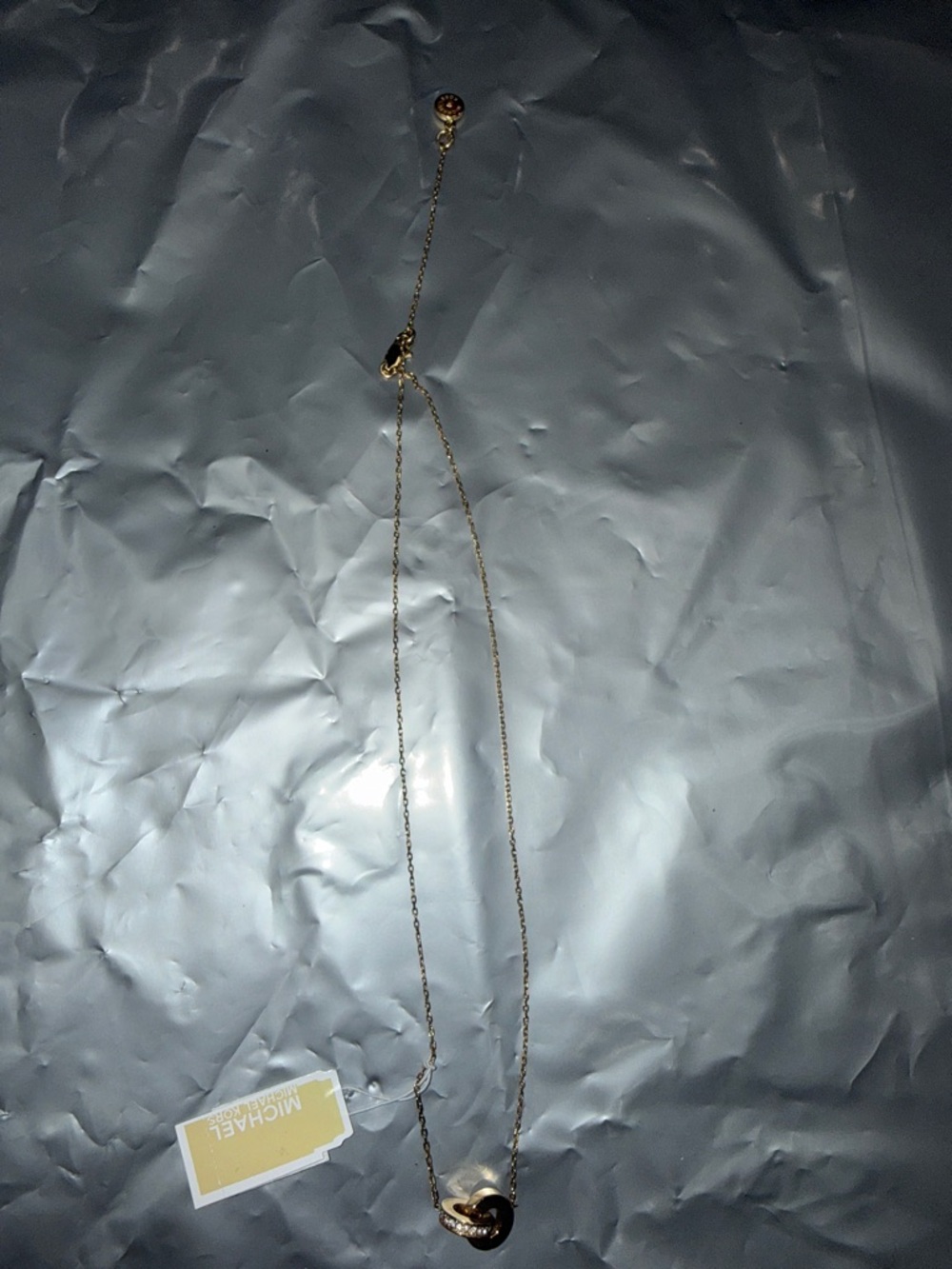 Michael Kors Gold-Tone Interlocking Circle Necklace - Picture 2 of 3